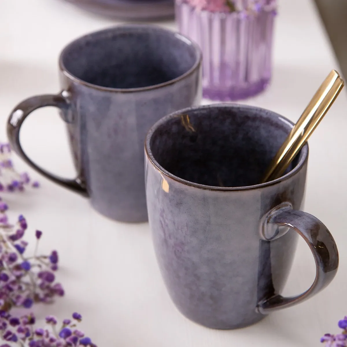 Kubek porcelanowy New Bone China Altom Design Reactive Fiolet 400 ml ...