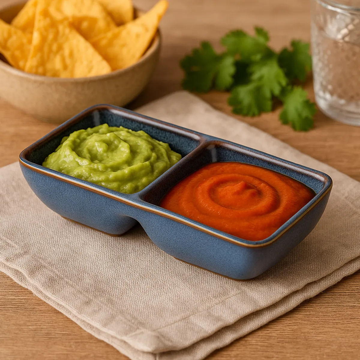 Miseczki do dipów porcelanowe naczynie 2-dzielne New Bone