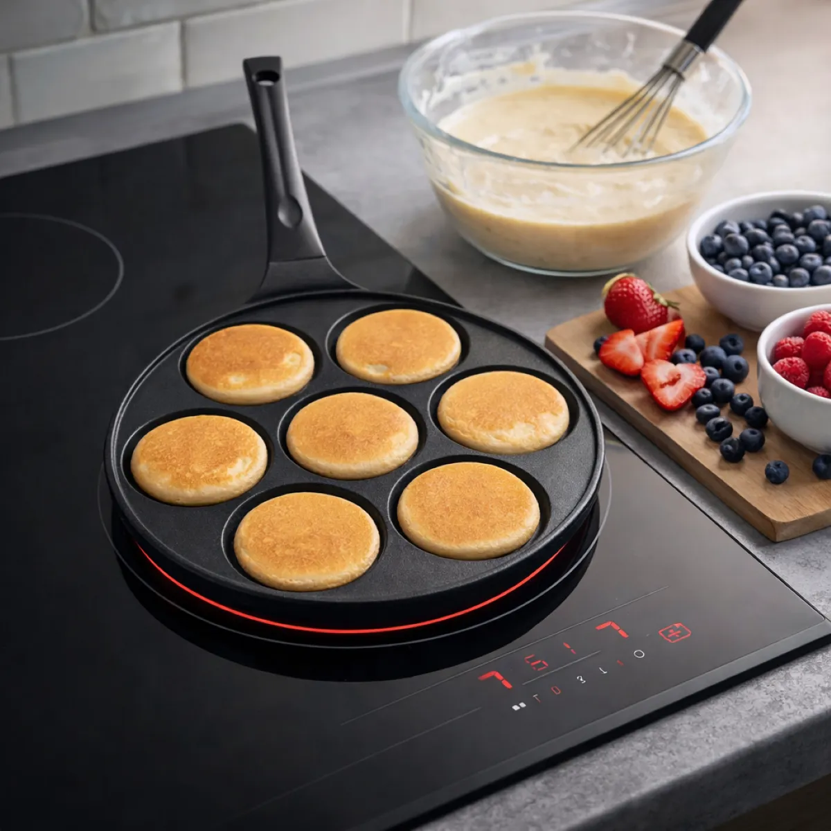 Patelnia do naleśników i pancakes na indukcję aluminiowa Valdinox 26 cm