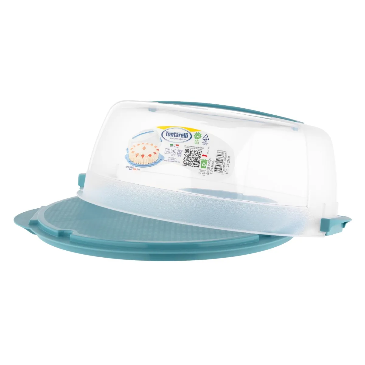 Copritorta Tiramisù Tontarelli 33x33x15cm - Rettangolare, Bianco, Per Conservazione Dolci - Foto 3