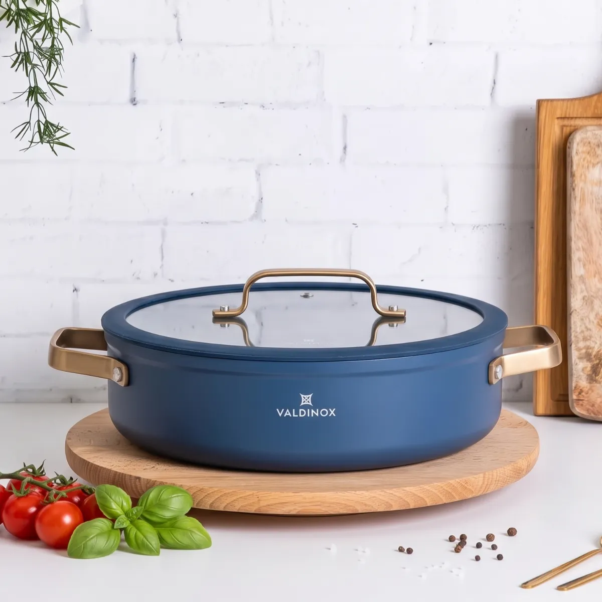 Rondel na indukcję aluminiowy z pokrywką Valdinox Giovanni 3,5 l