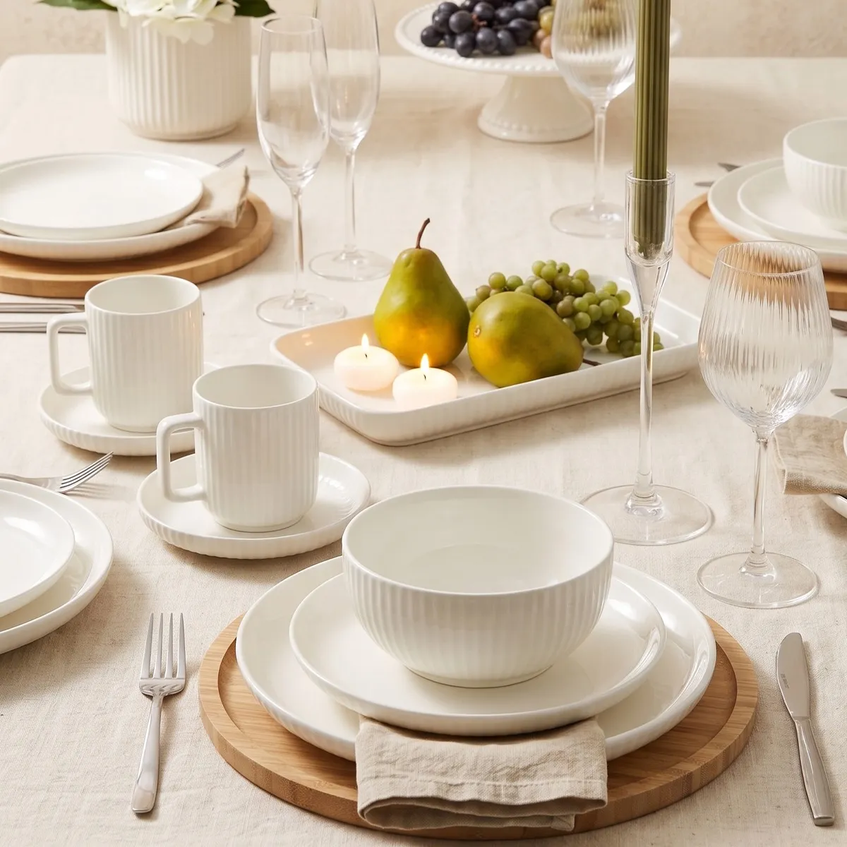 Serwis obiadowy porcelanowy Altom Design Crema na 6 osób ( 18 el.)