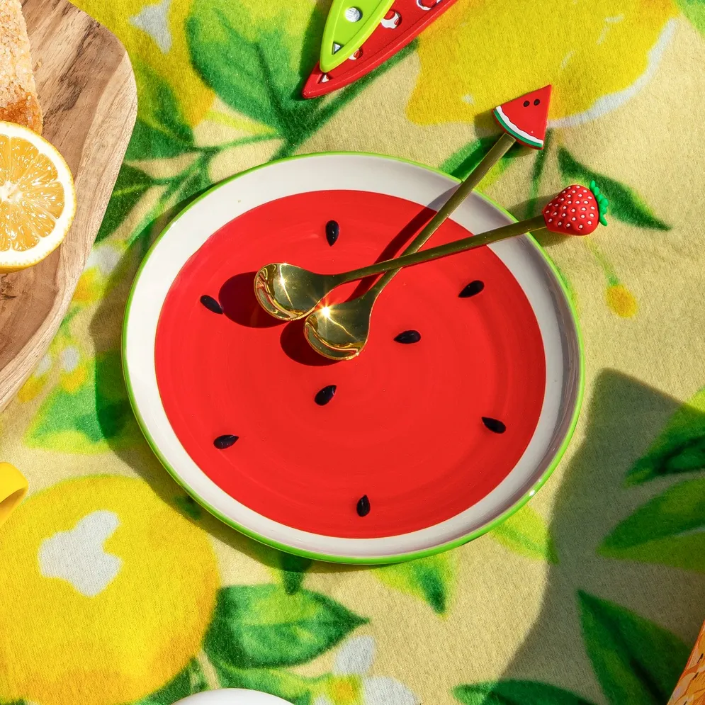 Talerz deserowy ceramiczny Altom Design Tropicana arbuz 20 cm - altom.pl