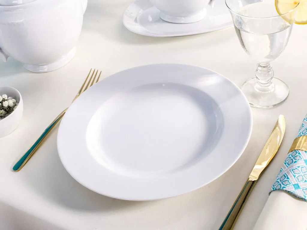 Talerz obiadowy płytki porcelana MariaPaula Biała 26 cm - altom.pl